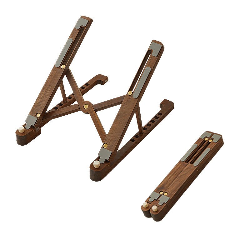 Laptop Stand Desktop Riser Elevated Ventilated Base Vertical Creative Storage Wooden Shelf - 𝐃𝐔𝐕𝐋𝐀𝐒𝐇𝐎𝐏