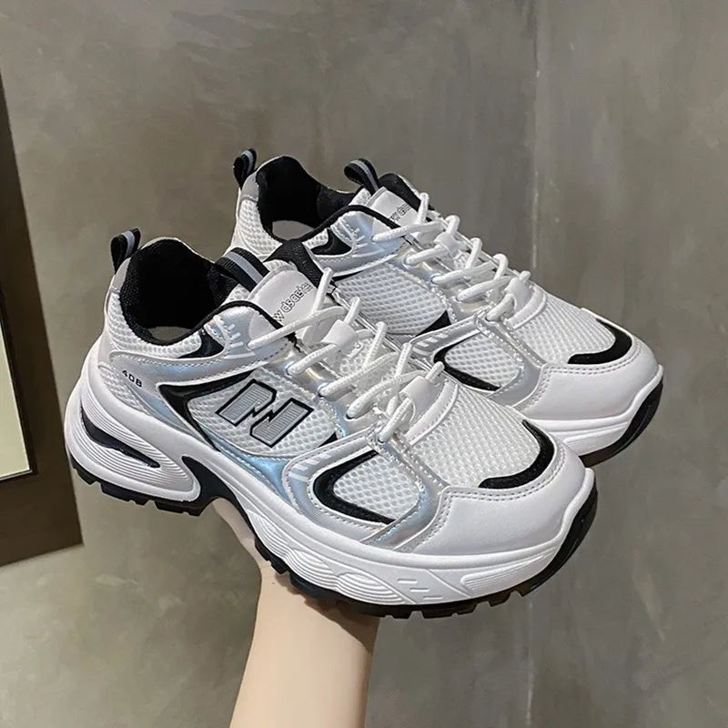 New Spring Women's Sneakers Luxury Designer Fashion Casual Sneakers White Breathable Tennis Shoes Low Top Vulcanized Shoes - 𝐝𝐮𝐯𝐥𝐚𝐬𝐡𝐨𝐩.𝐜𝐨𝐦