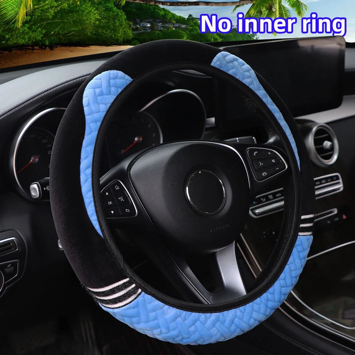 Super soft plush ear winter warm - hand car rimless steering wheel cover suitable for 14.5 - 15 inch car accessories for women - 𝐝𝐮𝐯𝐥𝐚𝐬𝐡𝐨𝐩.𝐜𝐨𝐦