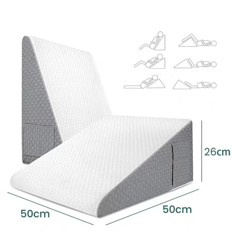 Coussin de soutien triangulaire eprolo pour le dos et la lombaire, oreiller ergonomique pour le confort et la posture.