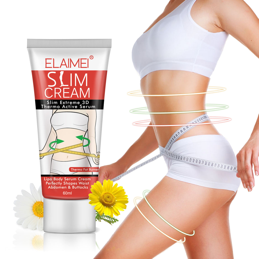 Crème minceur pour le corps, texture lisse et hydratante, idéale pour tonifier la peau et favoriser la silhouette.