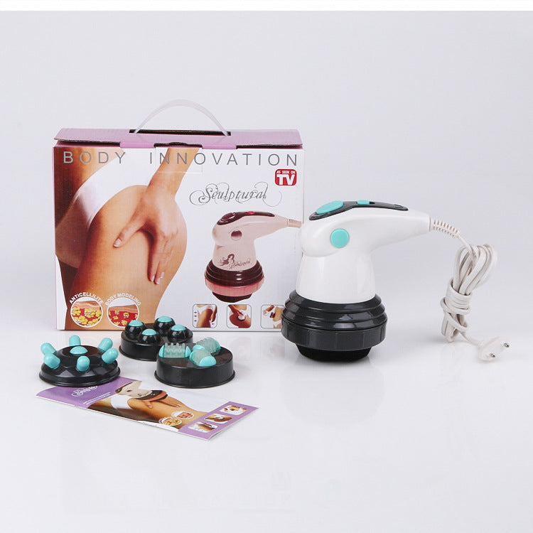 Appareil de massage corporel électrique pour la slimming, avec poignées et panneau de contrôle.