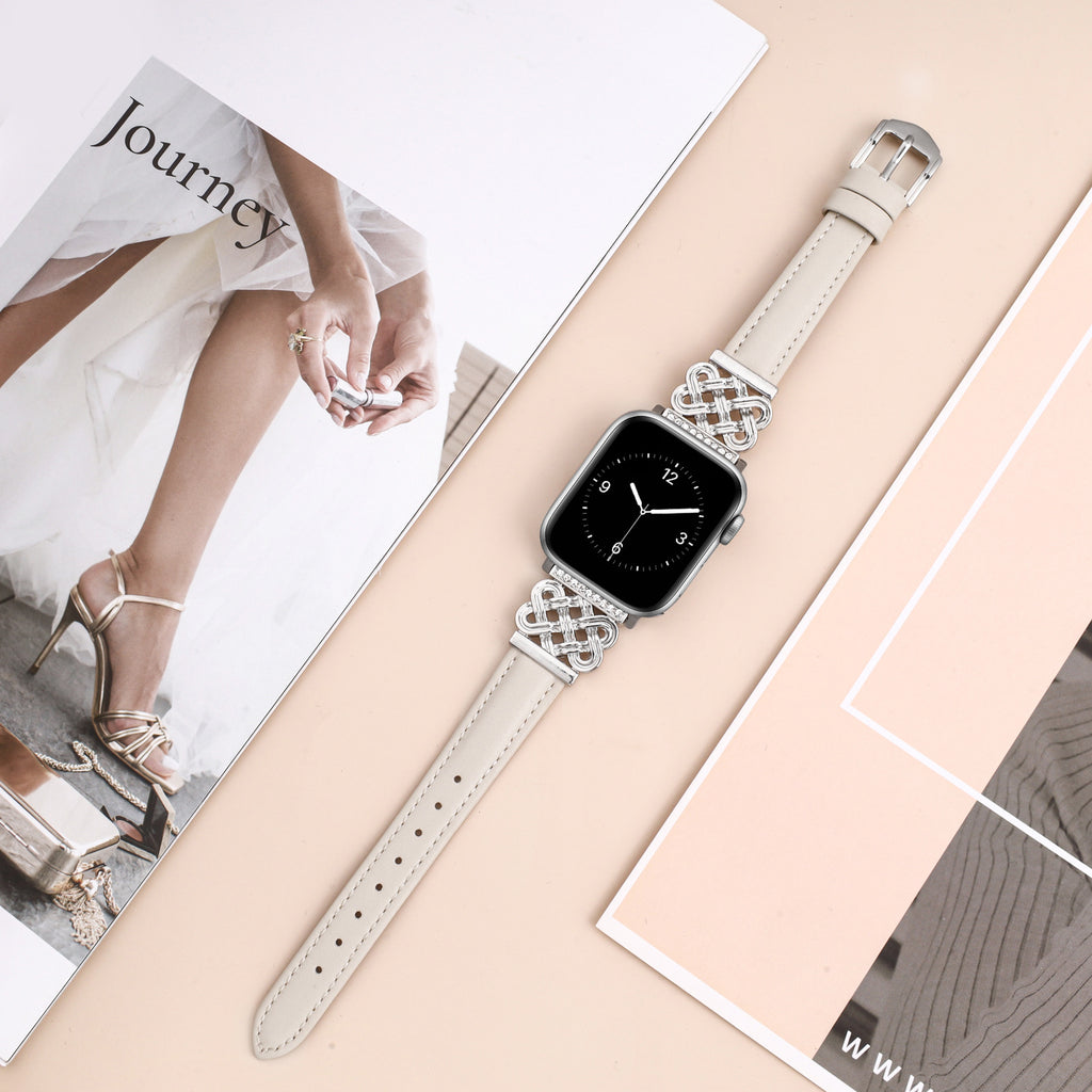 Strap Compatible with Apple Watch Band iWatch S10/SE98765 Metal Ultra-thin Watch Band