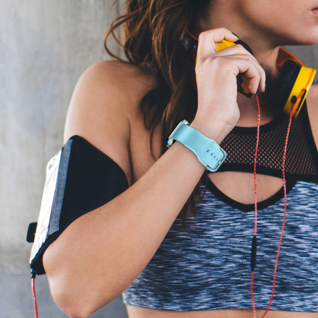 Sport Band Compatible with Apple Watch Bands 49Mm 46Mm 45Mm 44Mm 42Mm 41Mm 40Mm 38Mm, Soft Silicone Replacement Strap with Classic Clasp for Iwatch Series 11 10 9 8 7 6 5 4 3 2 1 SE Ultra Women Men