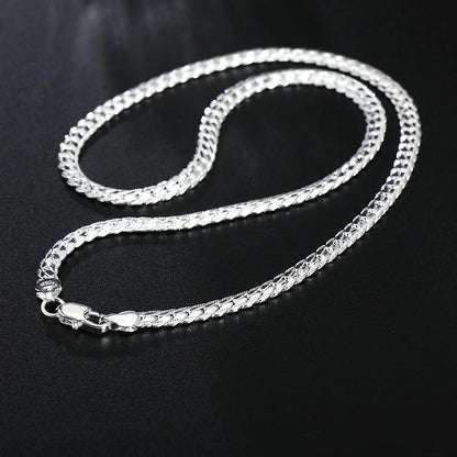 20 - 60cm 925 Sterling Silver Luxury Brand Design 6mm Fine Necklace Chain for Woman Men Fashion Wedding Engagement Jewelry - 𝐃𝐔𝐕𝐋𝐀𝐒𝐇𝐎𝐏