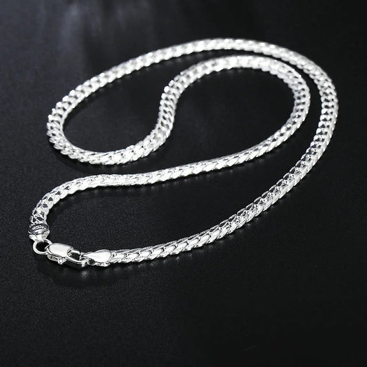 20 - 60cm 925 Sterling Silver Luxury Brand Design 6mm Fine Necklace Chain for Woman Men Fashion Wedding Engagement Jewelry - 𝐃𝐔𝐕𝐋𝐀𝐒𝐇𝐎𝐏