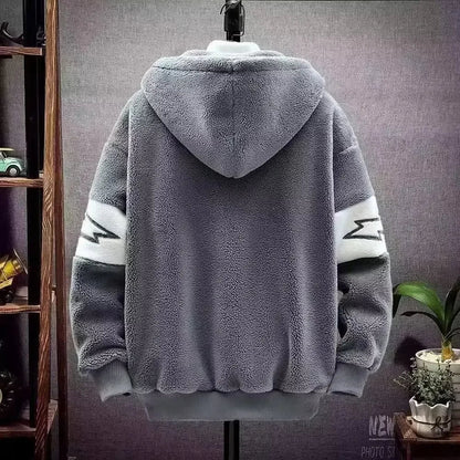 2023 Autumn Winter Men's Hooded Jackets Korean Fashion Streetwear Harajuku Jackets Casual Men Clothing Wool Jackets Warm Jacket - 𝐝𝐮𝐯𝐥𝐚𝐬𝐡𝐨𝐩.𝐜𝐨𝐦