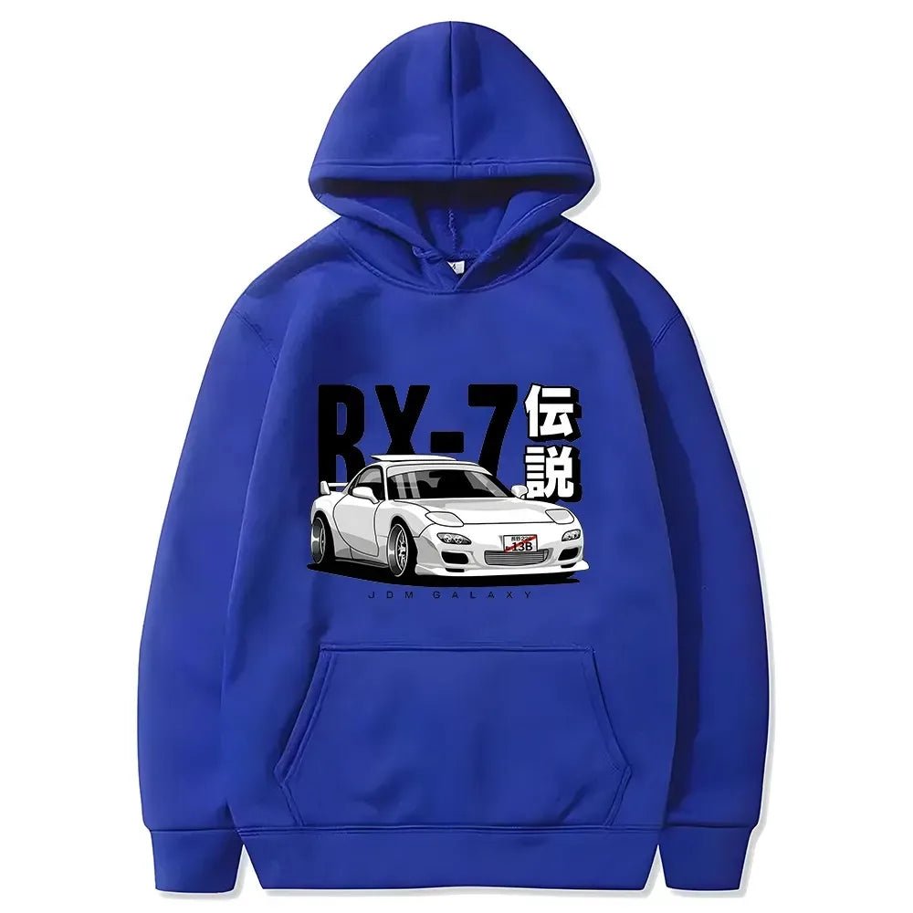 2024 trendy hoodie retro RX7 FD Drift Japanese car print breathable sports shirt Harajuku sportswear loose men's pullover - 𝐃𝐔𝐕𝐋𝐀𝐒𝐇𝐎𝐏