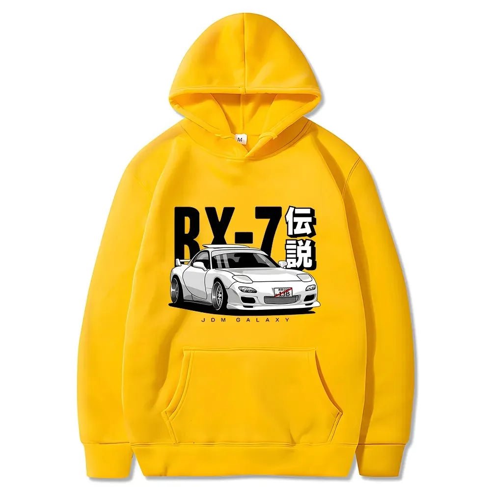 2024 trendy hoodie retro RX7 FD Drift Japanese car print breathable sports shirt Harajuku sportswear loose men's pullover - 𝐃𝐔𝐕𝐋𝐀𝐒𝐇𝐎𝐏