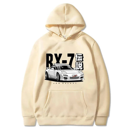 2024 trendy hoodie retro RX7 FD Drift Japanese car print breathable sports shirt Harajuku sportswear loose men's pullover - 𝐃𝐔𝐕𝐋𝐀𝐒𝐇𝐎𝐏