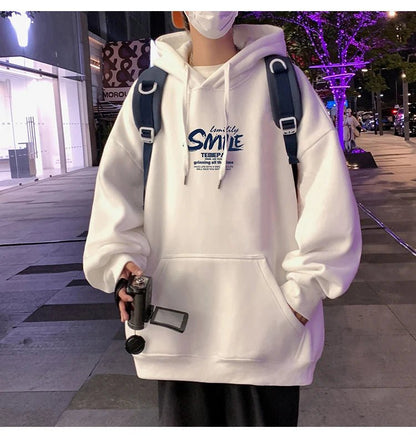 2025 New Men's Fashion Brand Hooded Sweatshirt for Spring and Autumn, Hoodie with Hong Kong Style, Loose Outerwear - 𝐃𝐔𝐕𝐋𝐀𝐒𝐇𝐎𝐏