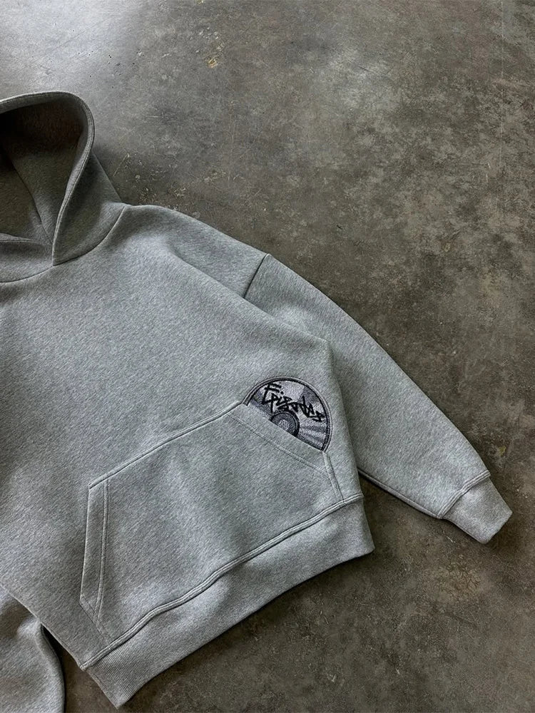 2025 Trendy High Street Retro Casual Streetwear Men's Sports Suit Y2K Harajuku Embroidered Hoodie men Hip - hop Loose Sweatpants - 𝐃𝐔𝐕𝐋𝐀𝐒𝐇𝐎𝐏