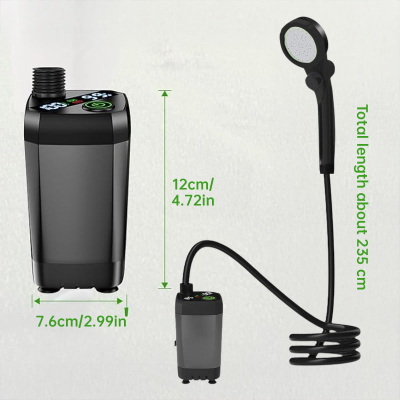 Copy of Camping & Hiking Portable Shower - 6000mAh Rechargeable, Full-Screen Digital Display