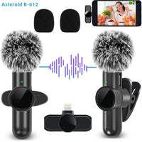 2.4G Wireless Lavalier Microphone Noise Cancelling Audio Video Recording for IPhone/iPad/Android/Xiaomi/Samsung Live Game Mic - 𝐝𝐮𝐯𝐥𝐚𝐬𝐡𝐨𝐩.𝐜𝐨𝐦