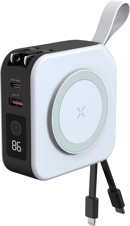 Five in one magnetic wireless power bank 22.5W portable power bank 10000mAh travel charger