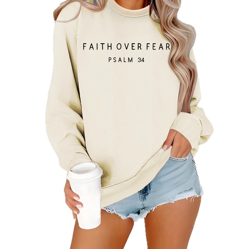 Sweatshirt with loose letter print