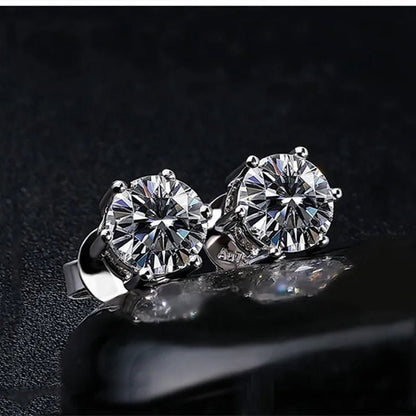 2ct 8mm Moissanite Earrings for Women Lab Grown Diamond Ear Studs 925 Sterling Silver Fine Jewelry Gift - 𝐃𝐔𝐕𝐋𝐀𝐒𝐇𝐎𝐏