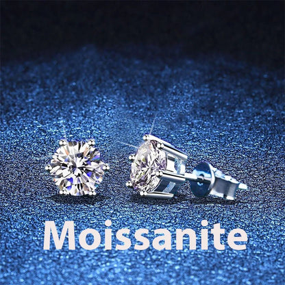 2ct 8mm Moissanite Earrings for Women Lab Grown Diamond Ear Studs 925 Sterling Silver Fine Jewelry Gift - 𝐃𝐔𝐕𝐋𝐀𝐒𝐇𝐎𝐏