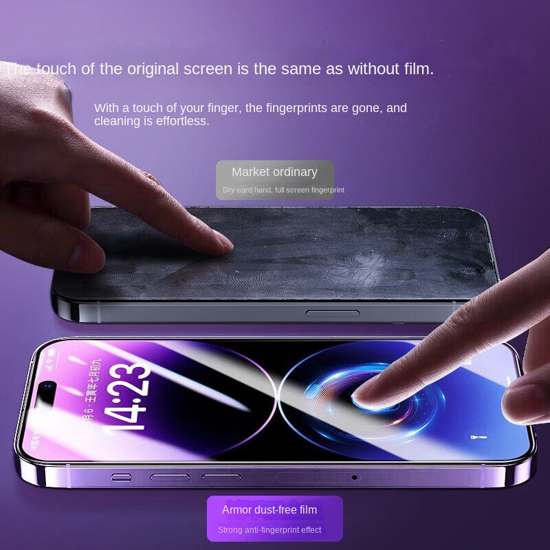 Tempered Glass Screen Protector for Apple iPhone 15 Pro Max Anti-Spy Film with Dust-Free Chamber Roller Application Tool