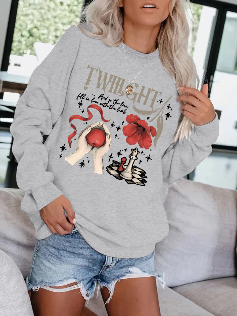 Twilight print long sleeved sweatshirt