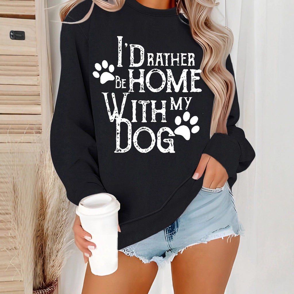 Hoodie with dog pattern print