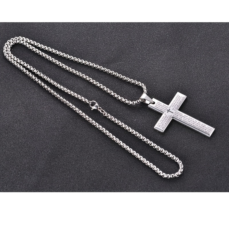 Collier pendentif croix de Pâques pour homme, collier tendance pour homme et femme, cadeau pour la fête des pères