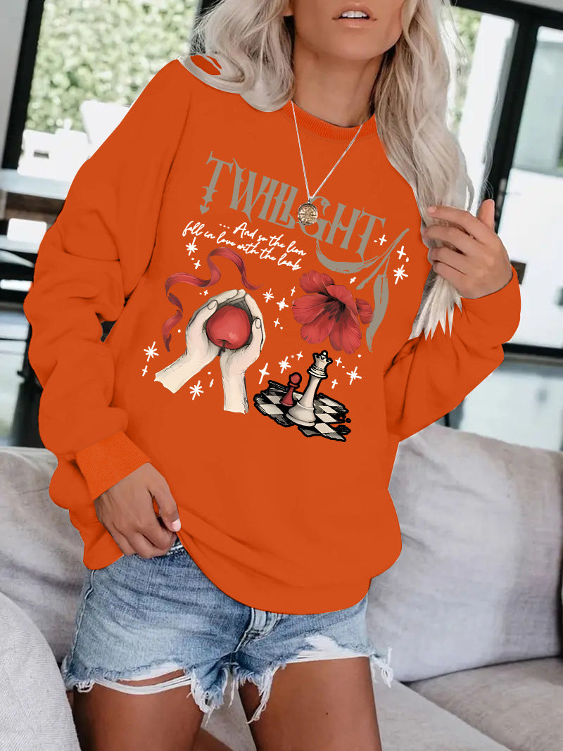 Twilight print long sleeved sweatshirt