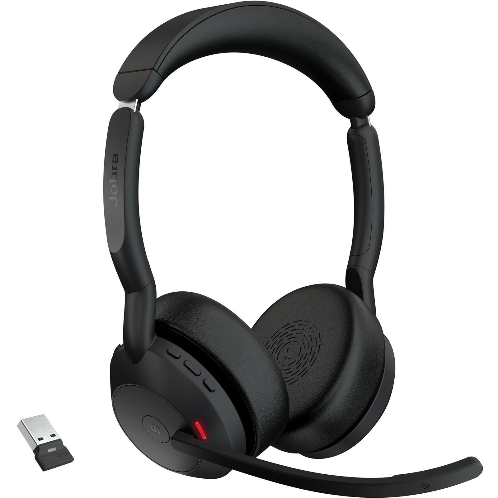 Jabra Evolve2 55 Слушалки Безжичен Лента за глава Офис/Център за обаждания Bluetooth Стойка за зареждане Черен (25599-999-999)