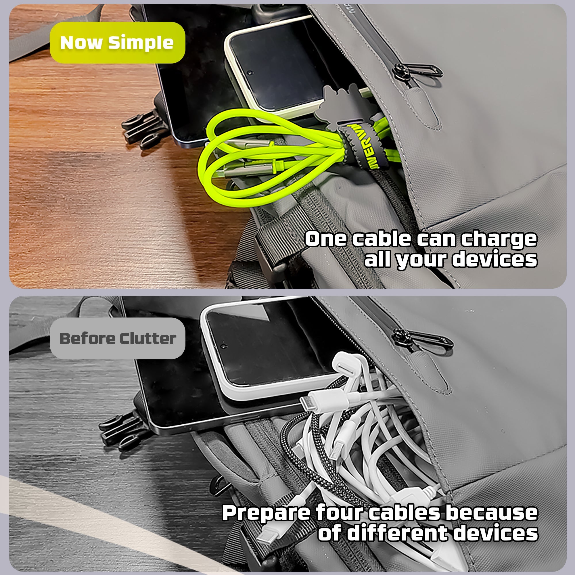 Powerwin TWS01 Bluetooth 5.4 Open-Ear Earphones + PWC240 240W 4-in-1