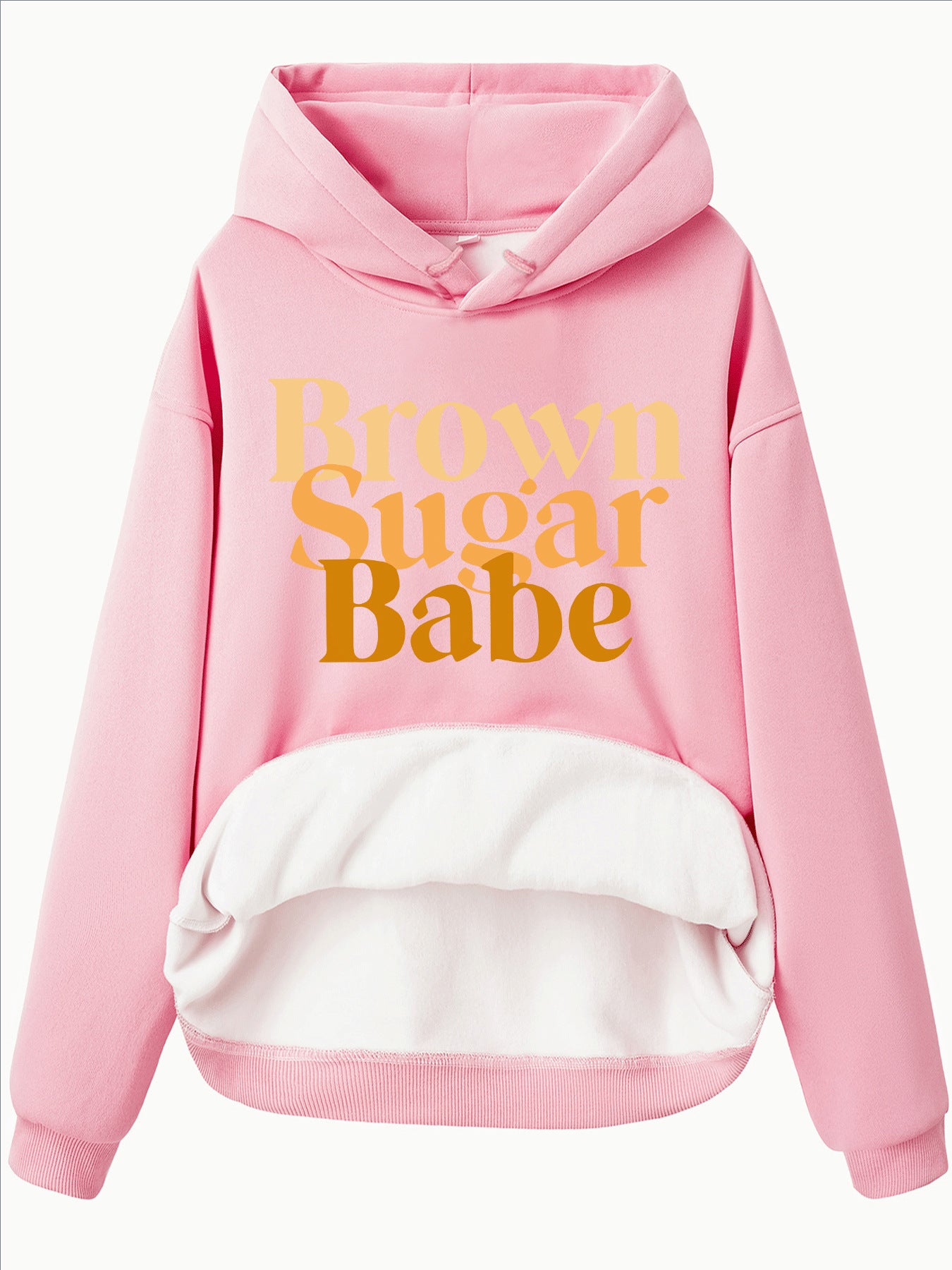 Long sleeved fleece thick hoodie