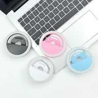 RK-12 Mobile Phone Fill Light Wholesale Live Beauty Selfie Lighting Round Flash Charging LED Fill Light