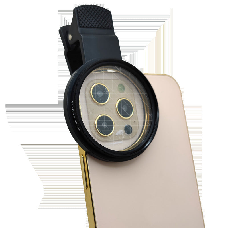 52mm Lens Phone Accessories Sparkling Starlight Mirror Short Line Mirror Starburst Mirror 4/6/8 Lines Single