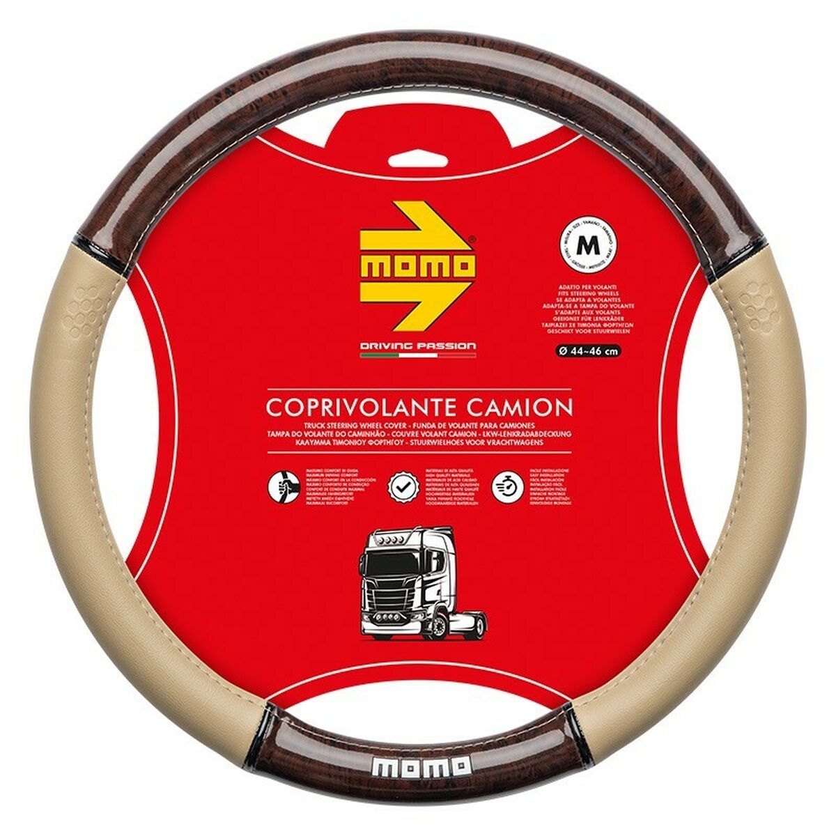 Steering Wheel Cover MOMO MOMLSWCTLXBEW Beige Ø 44-46 cm-0