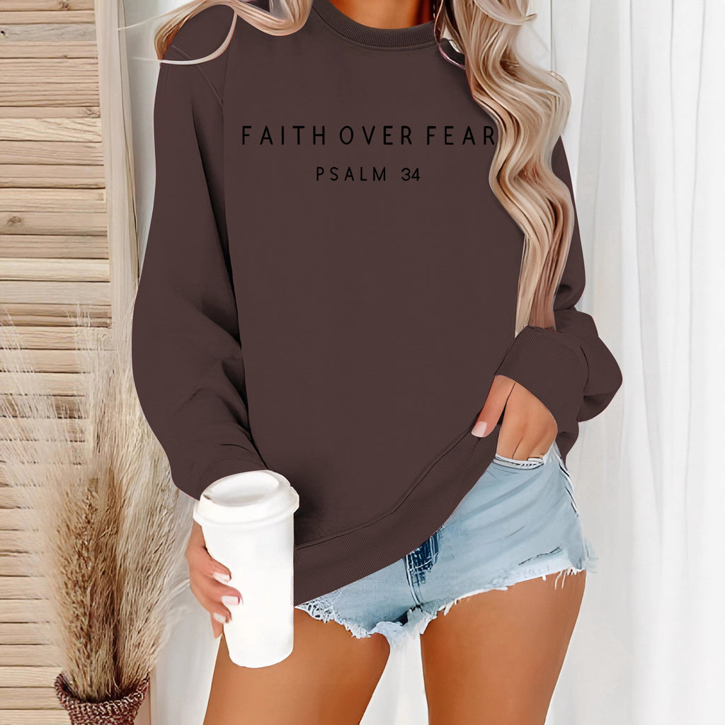 Sweatshirt with loose letter print