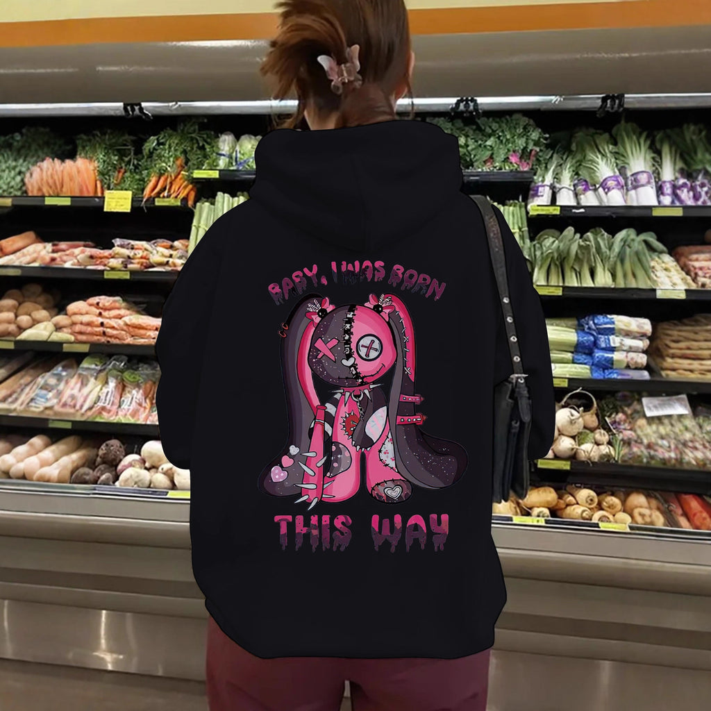 Cartoon printed hoodie