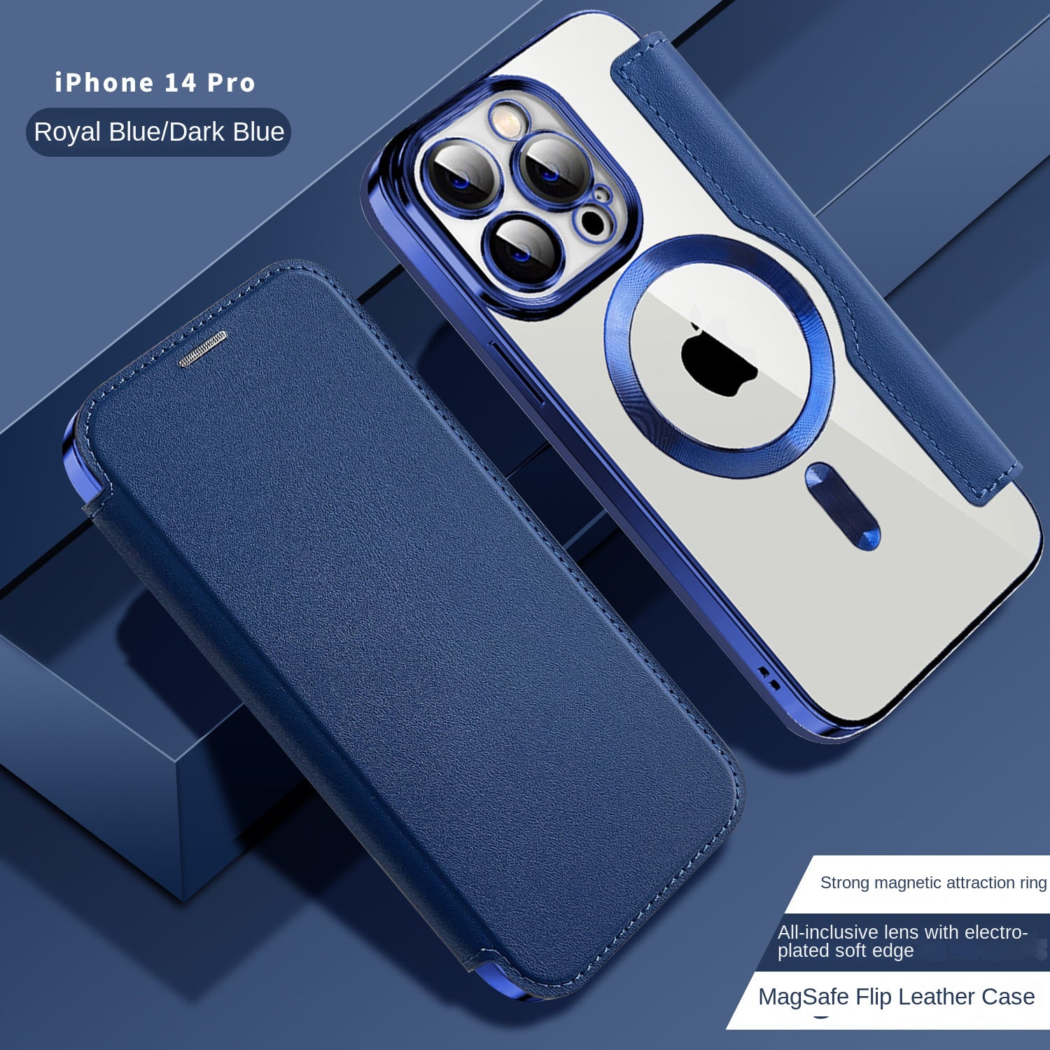 Suitable for iPhone 16 gold shield electroplated magnetic flip cover leather case Apple 15 all inclusive lens 14 protective case