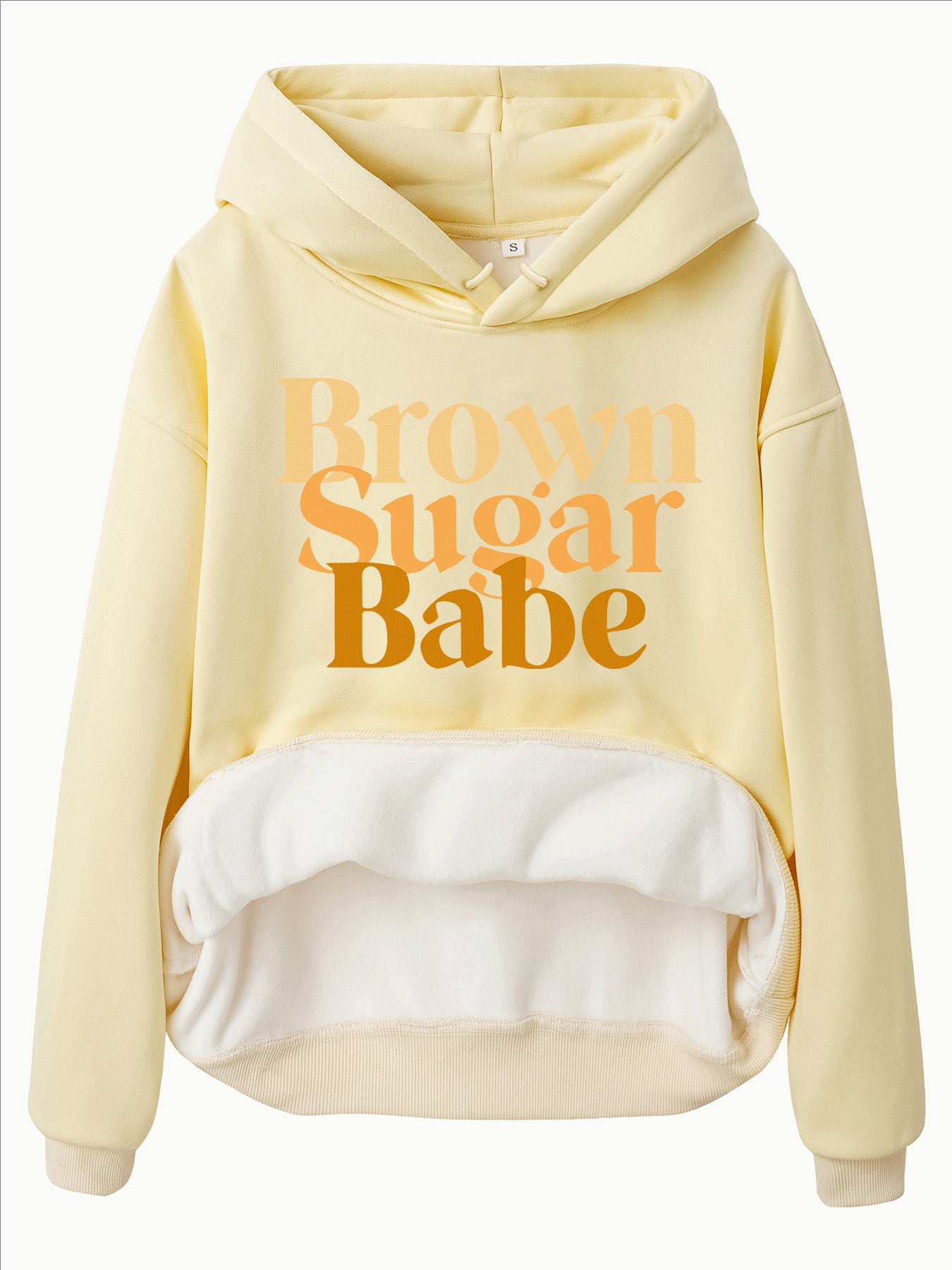 Long sleeved fleece thick hoodie