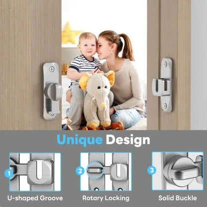 90/180 Degree Flip Door Lock Home Security Sliding Door Latch Small Gate Latches Hardware Anti - theft Lock Zinc Alloy Door Bolts - 𝐃𝐔𝐕𝐋𝐀𝐒𝐇𝐎𝐏