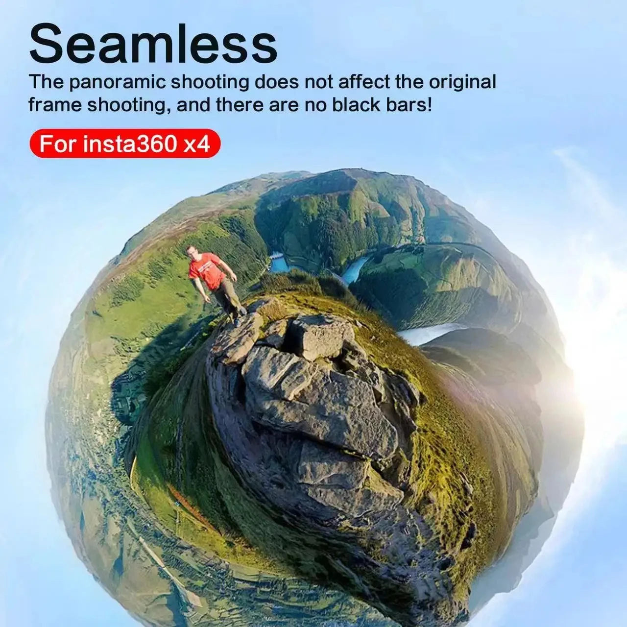 Applicable To Insta360 X4 Panoramic Sports Camera Lens Protective Glasses Rotating Glass Plastic Accessories