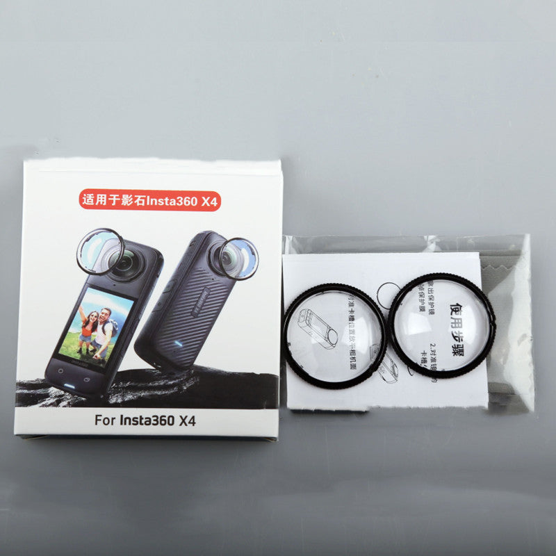 Applicable To Insta360 X4 Panoramic Sports Camera Lens Protective Glasses Rotating Glass Plastic Accessories