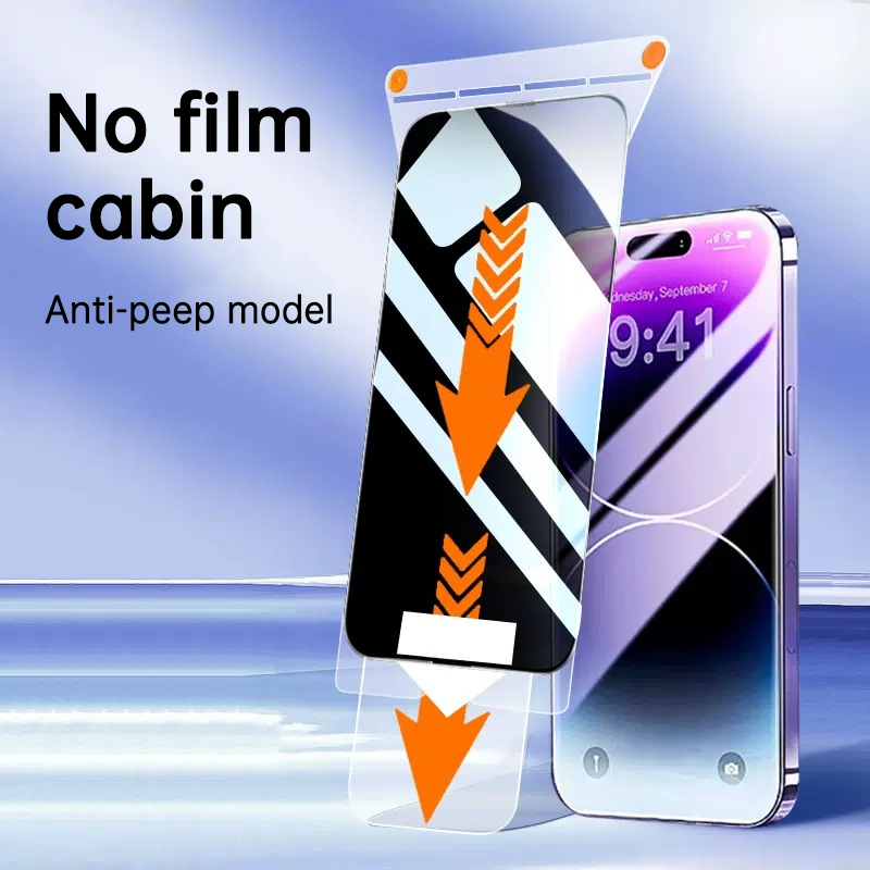 Tempered Glass Screen Protector for Apple iPhone 15 Pro Max Anti-Spy Film with Dust-Free Chamber Roller Application Tool