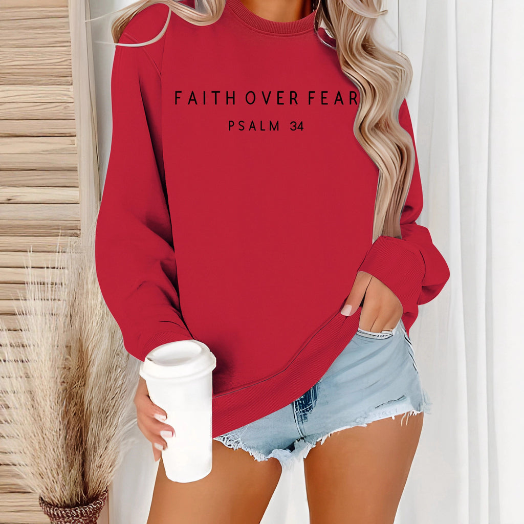 Sweatshirt with loose letter print