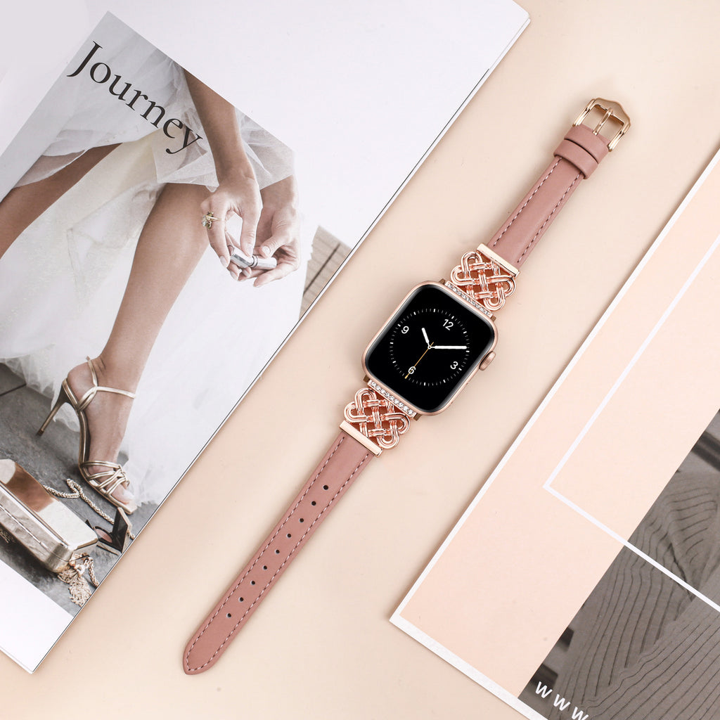 Strap Compatible with Apple Watch Band iWatch S10/SE98765 Metal Ultra-thin Watch Band