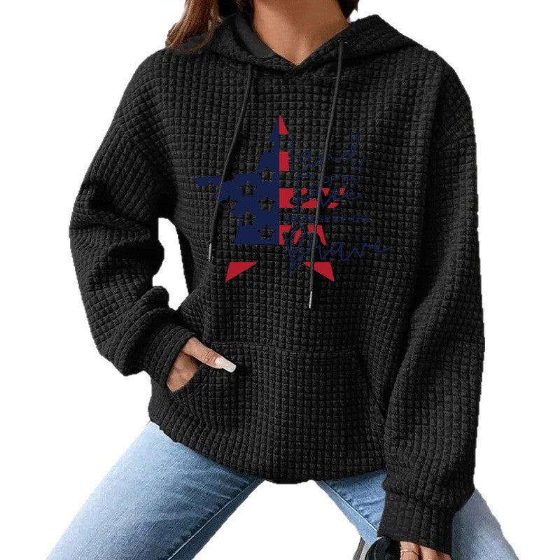 Waffle hoodie long sleeved