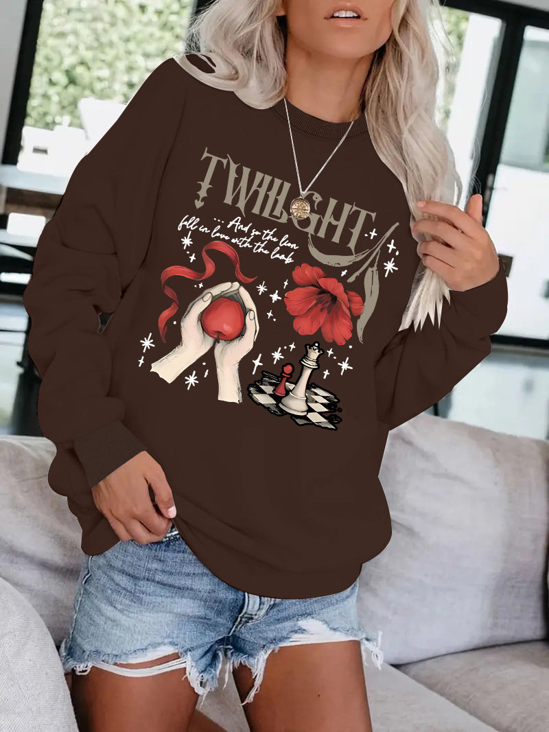 Twilight print long sleeved sweatshirt