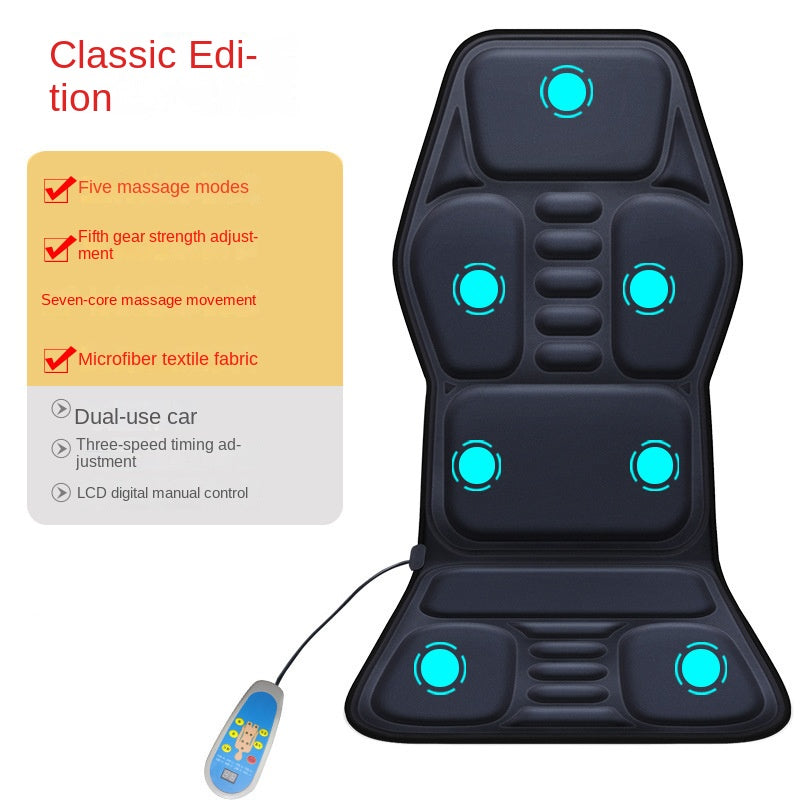 Car and Home Cervical Massager Multi-functional Heating Vibration Neck and Back Massage Cushion Seat Pad