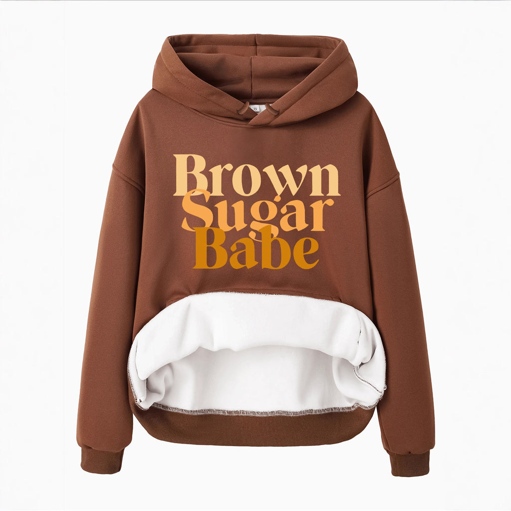 Long sleeved fleece thick hoodie