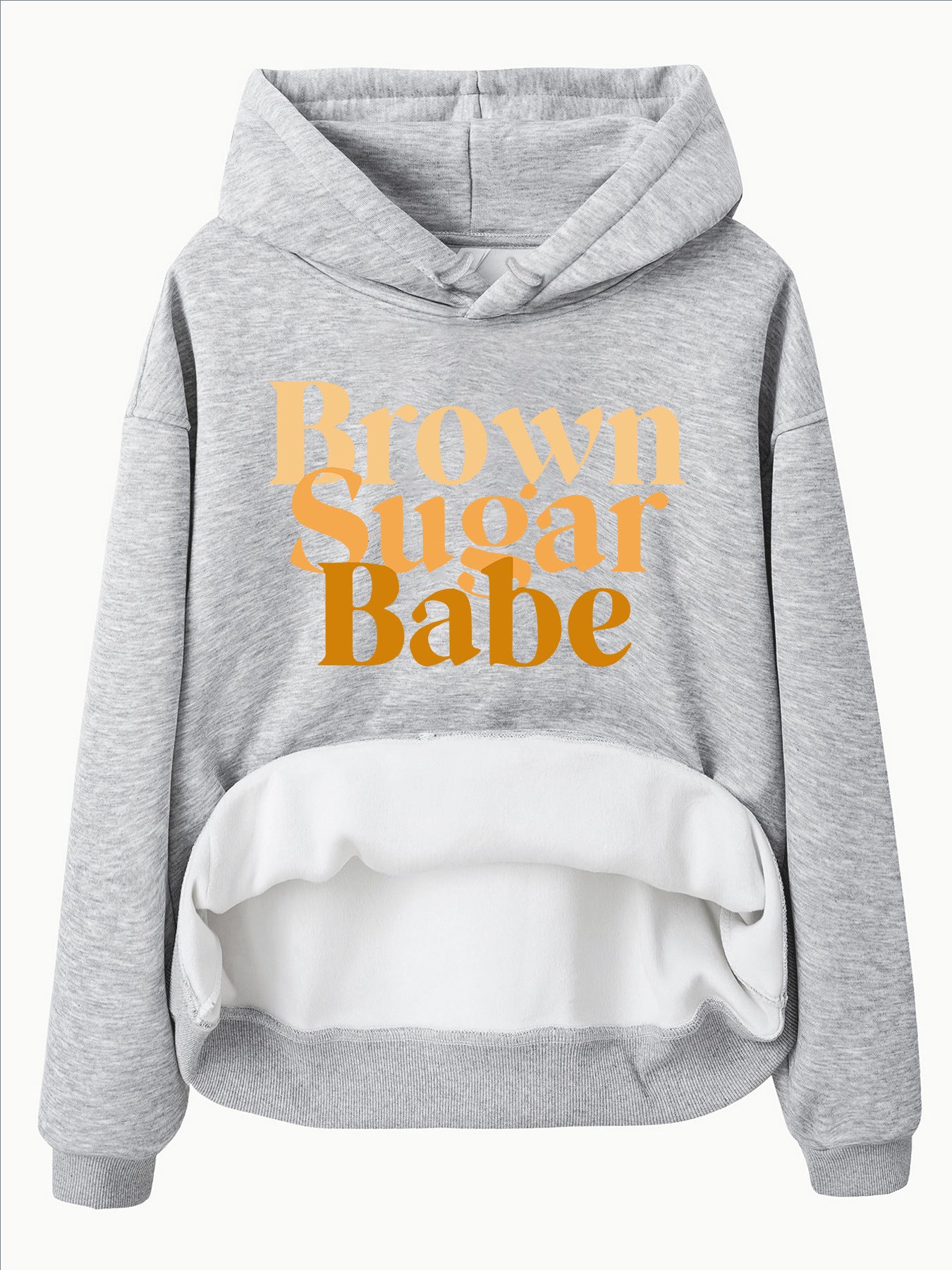 Long sleeved fleece thick hoodie