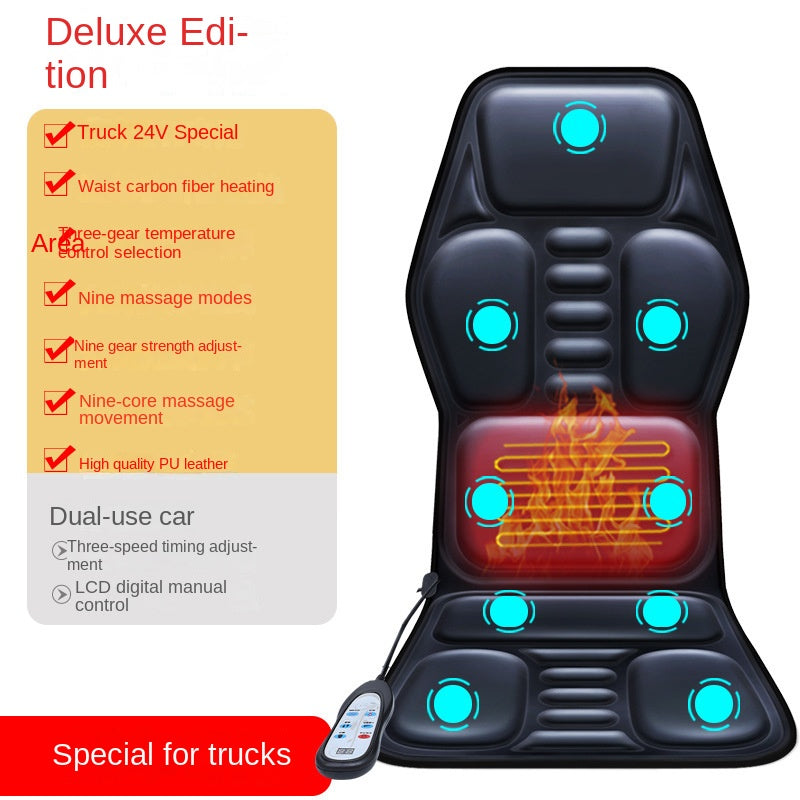 Car and Home Cervical Massager Multi-functional Heating Vibration Neck and Back Massage Cushion Seat Pad