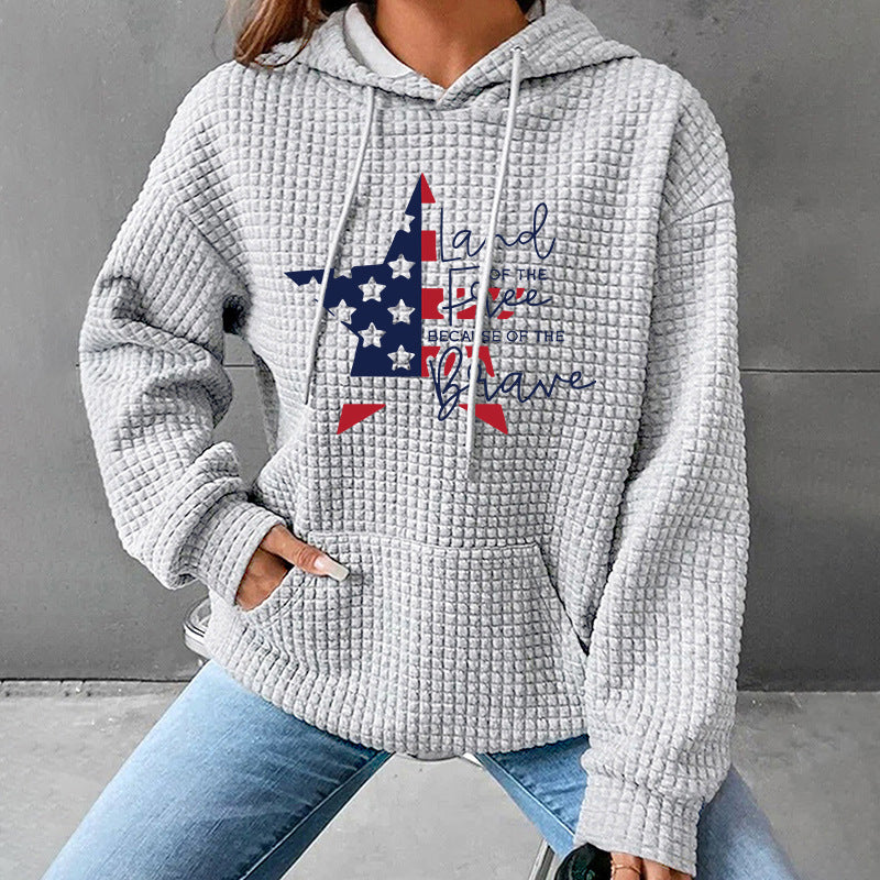 Waffle hoodie long sleeved